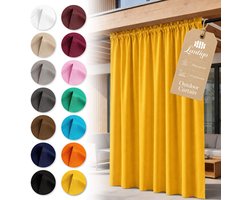 Lantigo Buitengordijn Geel 155x260 cm UV-bestendig kleurvast | Terrasgordijn pergola overkapping buiten set