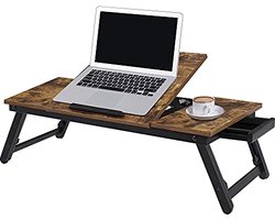 Laptop Bureau voor Bed/Sofa met Kantelbaar Bovenblad en In Hoogte Verstelbare Poten
