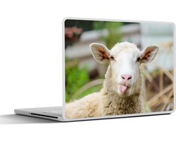 Laptop sticker - 10.1 inch - Schaap - Dieren - Wol - 25x18cm - Laptopstickers - Laptop skin - Cover