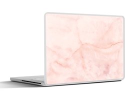 Laptop sticker - 11.6 inch - Marmer print - Roze - Lijn - 30x21cm - Laptopstickers - Laptop skin - Cover
