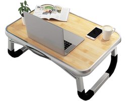 Laptop Tafel - Bedtafel Bureau - Schrijven Leren - Licht Aluminium - Groot Formaat - Roze
