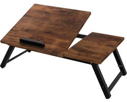 Laptop Tafel voor Bed of Sofa Vintage Bruin Hout ML Ontwerp