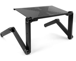 Laptop Tafel - Werktafel Bureau - Comfortabel Werken - Ventilatie Gaten - Opvouwbaar Ontwerp - Geel