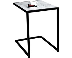 Laptop-, zeteltafel - Zwart - Metaal - Marmer - 54 x 40 x 54 - MY Own Table 005C