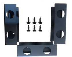 Laptophouder onder bureau - Set van 3 - Laptop organizer - Metaal - Beugels onder tafel montage Laptop houder - Laptophouder - Eenvoudig te installeren - Geschikt voor laptops en toetsenborden - zwart