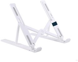 Laptopstandaard - Laptophouder - Verstelbaar - Lichtgewicht - 10 tot 16 inch - wit - zilver