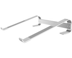 Laptopstandaard van aluminiumlegering, ergonomische laptopverhoger, geschikt voor laptops van 10-17 inch, metalen laptopstandaard met hoogteverstelling - zilver.