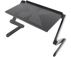 Laptoptafel Bed Bureau - Bedtafel Opvouwbaar - Comfortabel Werken - Verstelbare Hoogte Kanteling - 42 X 255 Cm - Zwart