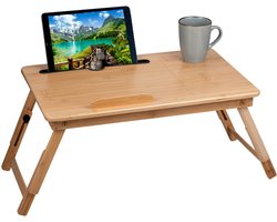 Laptoptafel / bedtafel - hout - 53 x 34 x 27,5 cm - multifunctioneel