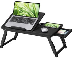 Laptoptafel - hoogte verstelbaaar - inklapbaar - zwart