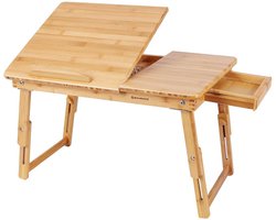 Laptoptafel - In hoogte verstelbaar - Van hout - Licht bruin