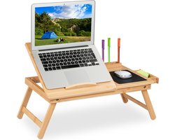 laptoptafel inklapbaar - bed - bank - verstelbaar - met lade - muismat