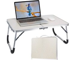 Laptoptafel Inklapbaar - Laptopstandaard - Schoottafel - Bedtafel - Aluminium 60 x 40 x 28cm- In handige koffer