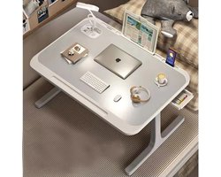 Laptoptafel - Laptop tafel - Bedtafel - Laptoptafels - Inklapbaar - Multifunctioneel - Draagbaar - Universeel - Grijs - 60x40x28cm