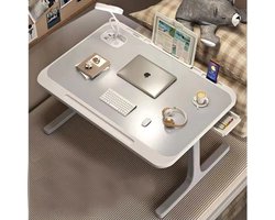 Laptoptafel - Laptop tafel - Bedtafel - Laptoptafels - Inklapbaar - Multifunctioneel - Draagbaar - Universeel - Grijs - 60x40x28cm