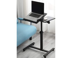 Laptoptafel op Wielen – Verstelbaar – Verrijdbare Laptoptafel voor Bank & Bed – IN-HOMEXL Bern – Zwart