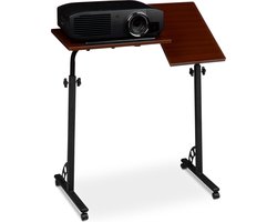 laptoptafel XL - verstelbaar - 110 x 80 x 50 cm - met remmen - laptopstandaard - rood