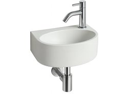 L'Aqua Fonteinset Paris - Compleet - Met kraan en sifonset - Keramisch - 30 x 22 x 11 cm - Toiletfontein - toiletset - fonteinset toilet - toiletsets - fonteinset wc - fonteinsets - Fonteinset wit - Fontein set - Keramiek