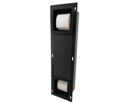L'Aqua RVS InWall inbouw toiletrolhouder met reserverolhouder