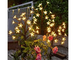 Lardic Solar Tuinlamp met grondspies – Solar Tuinverlichting – Brons kleurig metaal – Tuinverlichting op zonneenergie buiten – Led buitenverlichting met sensor - Tuinfontein - Tuinfakkel / Tuinlantaarn - Sfeerverlichting