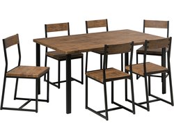 LAREDO - Eetkamerset - Zwart - MDF