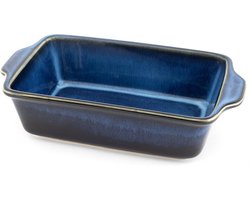 Large Baking Dish for 4 People - High-Quality Ceramic - Ideal for Lasagna, Casseroles, and Tiramisu - Dark Blue