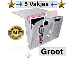 Large opbergzak voor aan je Bed, Bank of Kast - Opruimen - Opbergvak - Opbergzak - Makkelijk - Woonaccessoires -Tijdschriftenrekken - Afstandsbediening - Tablet- iPad - Tijdschriften - Smartphone - Nachtkastje