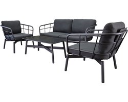 Larisa stoel bank loungeset 4 delig aluminium antraciet