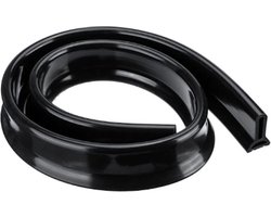 Lariwo Sanitair® Siliconen waterkering hoog 200cm zwart douche douchebak douchegordijn wc toilet wasbak waterstopper waterdorpel waterdrempel