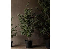 Larix Boom - 120 cm - Decoratieve Kunstmatige Dennenboom - Luxe Groene Naaldstructuur - Levensecht & Stijlvol – Inclusief Vaste Zwarte Pot