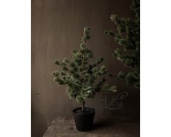 Larix Boom - 80 cm - Decoratieve Kunstmatige Dennenboom - Luxe Groene Naaldstructuur - Levensecht & Stijlvol – Inclusief Vaste Zwarte Pot