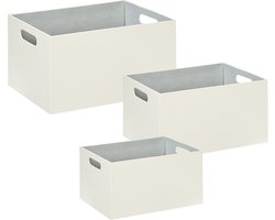 LARSA - Opbergdozen set van 3 - Beige - Kunstleer