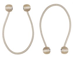 Larson - Gordijn embrasse - Beige - 2 stuks - 40 cm