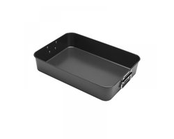 Lasagne Bakvorm - Aluminium Ovenschaal - Hittebestendig Bakblik - Voor Lasagne & Ovenmaaltijden - Zwart - 40 x 28 cm