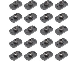 Lasmoeren M6 Tab Base UNC Koolstofstaal Machine Schroef T-vormige 2 Projectie voor Meubels Voertuigen Industrie - Set van 20stuks