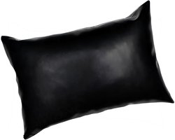 Latex kussenslopen 20x28cm - zwart natuurlijk rubber - met rits - beschermt latex kleding - ShopVlot