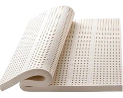 Latex Matras - Natuurlijk Rubber - Comfortabel Slapen - Ademend Ventilatie - 90 x 210 cm - Wit