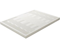 Latex Matras Topper - Natuurlijk Rubber - Comfortabel Slapen - 7-Zone Comfort - 180x210cm - Wit