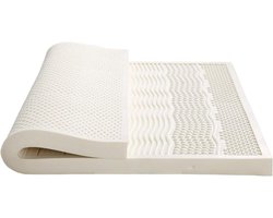 Latex Matras Topper - Natuurlijk Rubber - Comfortabel Slapen - Ademend Ontwerp - 100x200 cm - N.v.t.