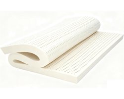 Latex Matrastopper - Natuurlijk Rubber - Comfortabel Slapen - 7 Zone Ondersteuning - 210x90cm - Natuurlijk