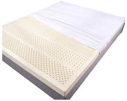 Latexmatrastopper - Natuurlijk rubber - Voor een betere nachtrust - Ventilatie met honingraatstructuur - 90 x 210 cm - Natuurlijk