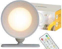 Latium Oplaadbare Wandlamp met Afstandsbediening voor Binnen - Dimbaar en te Bevestigen zonder Boren - USB Oplaadbaar - Slaapkamer - Nachtlamp - Wit