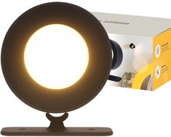 Latium Oplaadbare Wandlamp voor Binnen - Dimbaar en te Bevestigen zonder Boren - USB Oplaadbaar - 3 Lichtkleuren - Zwart