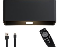 Latium Oplaadbare Wandlamp voor Binnen met Afstandsbediening inclusief Timer Functie - Bewegingssensor en Dag- en Nachtsensor - Dimbaar van 2700K tot 6000K