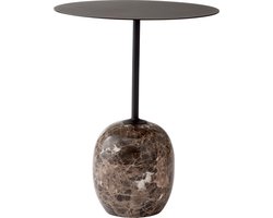 Lato Bijzettafel - Ø40 cm - Warm Black & Emparador Marble