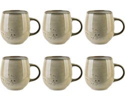 Latte Macchiato Mokken - Mondex Home - 6 stuks - Grote mokken met oor 500 ml