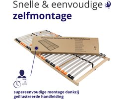 Lattenbodem 140 x 200 - Ergonomische 7 zones bedbodem met 28 latten - Belastbaar tot 140 kg