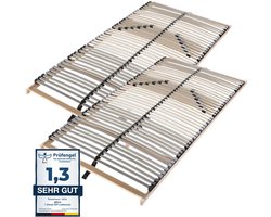 lattenbodem 160x200 (2x 80x200) - beukenhout - 42 latten - Sleepneo - bedbodem