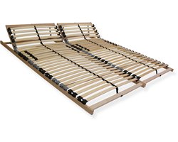 Lattenbodem 200x200 cm (2x 100x200) - verstelbaar hoofdbord - Sleepneo - bedbodem