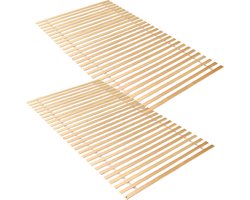 Lattenbodem 90 x 200 cm - Bedbodem - Vlak - Max. 150kg - Hout - 2 stuk